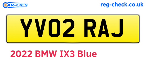 YV02RAJ are the vehicle registration plates.