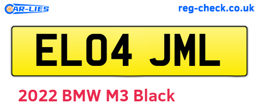 EL04JML are the vehicle registration plates.
