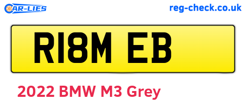 R18MEB are the vehicle registration plates.