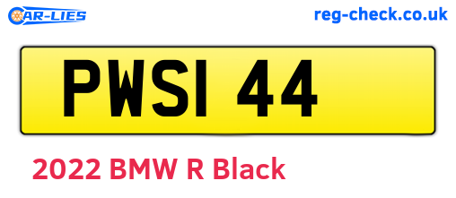 PWS144 are the vehicle registration plates.