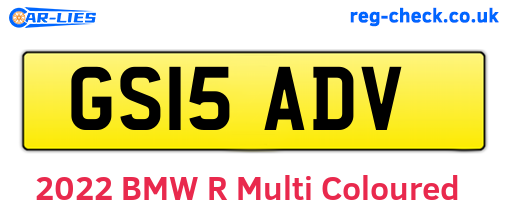 GS15ADV are the vehicle registration plates.