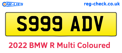 S999ADV are the vehicle registration plates.