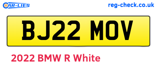 BJ22MOV are the vehicle registration plates.