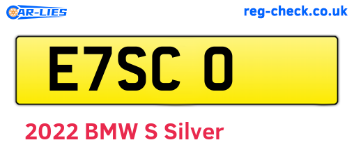 E7SCO are the vehicle registration plates.