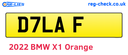 D7LAF are the vehicle registration plates.