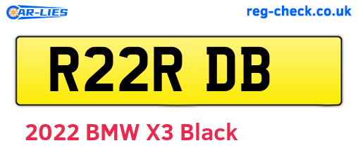 R22RDB are the vehicle registration plates.