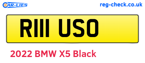 R111USO are the vehicle registration plates.