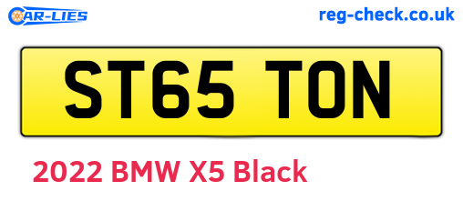 ST65TON are the vehicle registration plates.