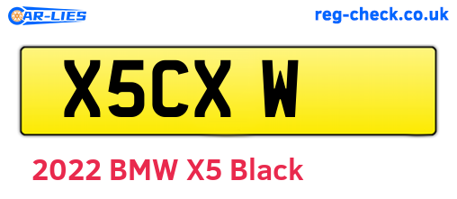 X5CXW are the vehicle registration plates.