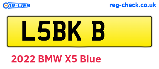 L5BKB are the vehicle registration plates.