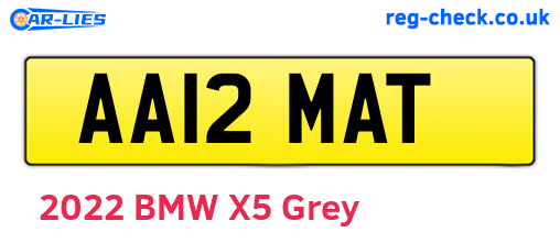 AA12MAT are the vehicle registration plates.
