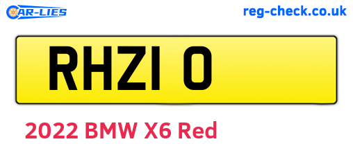RHZ10 are the vehicle registration plates.