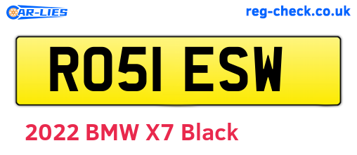 RO51ESW are the vehicle registration plates.