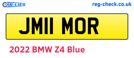 JM11MOR are the vehicle registration plates.
