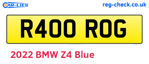 R400ROG are the vehicle registration plates.