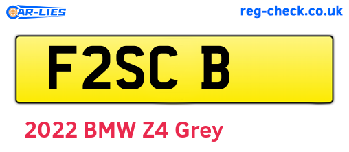 F2SCB are the vehicle registration plates.