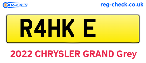 R4HKE are the vehicle registration plates.