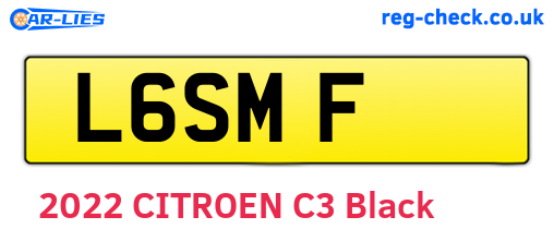 L6SMF are the vehicle registration plates.