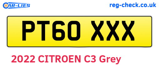 PT60XXX are the vehicle registration plates.