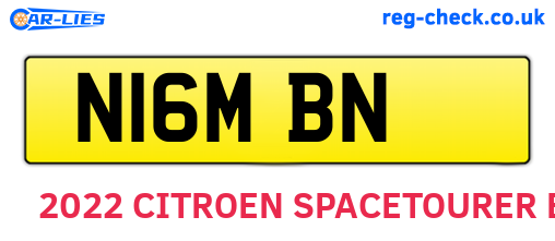 N16MBN are the vehicle registration plates.