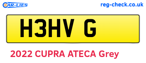 H3HVG are the vehicle registration plates.