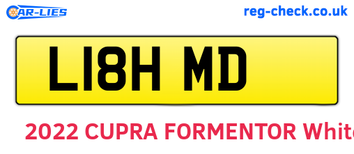 L18HMD are the vehicle registration plates.
