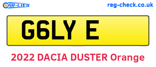 G6LYE are the vehicle registration plates.