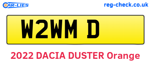 W2WMD are the vehicle registration plates.