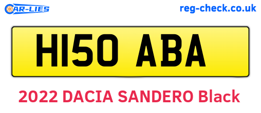 H150ABA are the vehicle registration plates.
