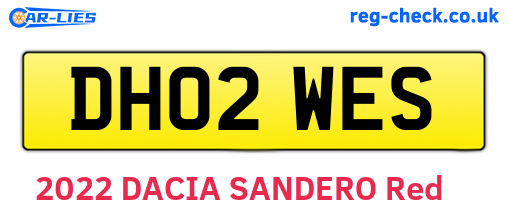 DH02WES are the vehicle registration plates.