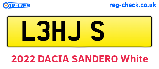 L3HJS are the vehicle registration plates.