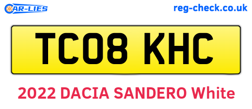 TC08KHC are the vehicle registration plates.