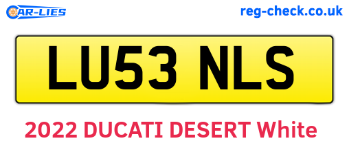 LU53NLS are the vehicle registration plates.