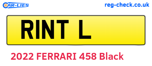 R1NTL are the vehicle registration plates.