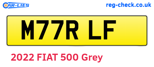 M77RLF are the vehicle registration plates.
