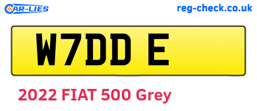 W7DDE are the vehicle registration plates.