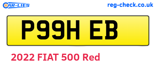 P99HEB are the vehicle registration plates.