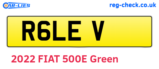 R6LEV are the vehicle registration plates.