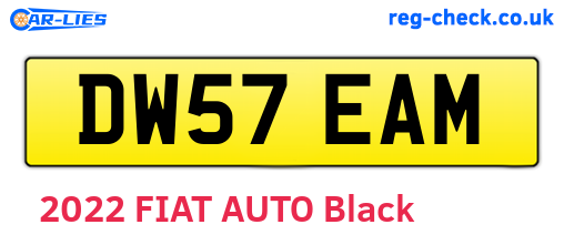 DW57EAM are the vehicle registration plates.