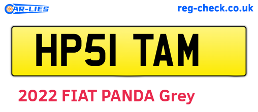 HP51TAM are the vehicle registration plates.