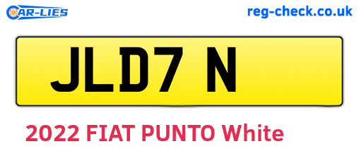 JLD7N are the vehicle registration plates.