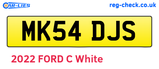 MK54DJS are the vehicle registration plates.