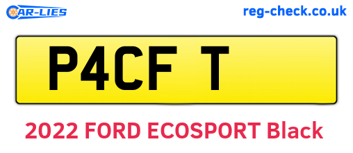 P4CFT are the vehicle registration plates.