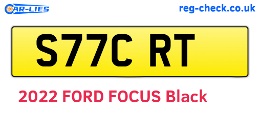 S77CRT are the vehicle registration plates.