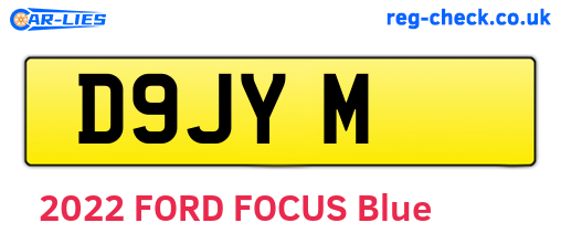 D9JYM are the vehicle registration plates.