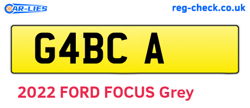 G4BCA are the vehicle registration plates.