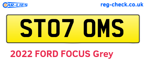 ST07OMS are the vehicle registration plates.