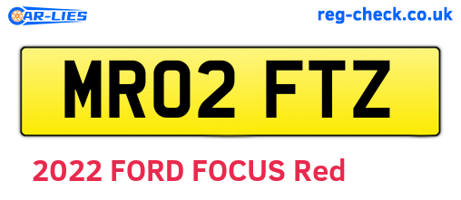 MR02FTZ are the vehicle registration plates.