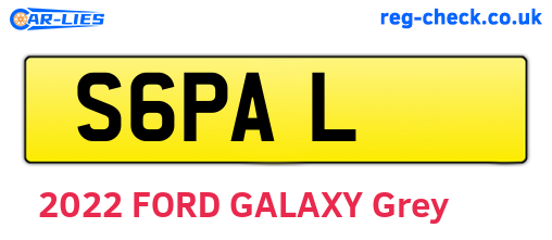 S6PAL are the vehicle registration plates.
