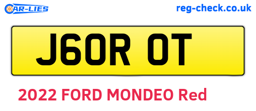 J60ROT are the vehicle registration plates.